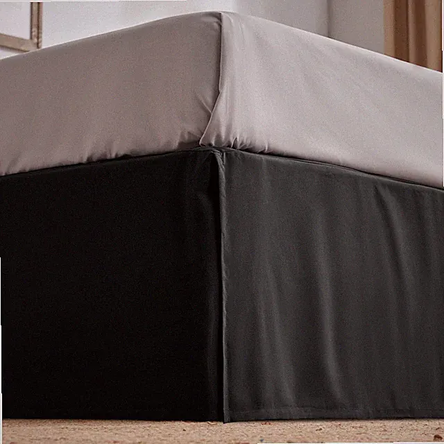 Pleated Bed Skirts Twin Size, 15 inch Tailored Drop Easy Fit Bedskirt, Anti-S...