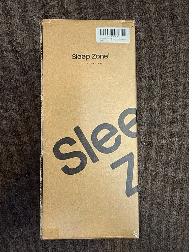 SEALED! SLEEP ZONE Comforter Queen, Diamond Quilting White NIB