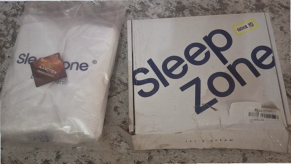 Sleep Zone Bed Skirt King Size 78" x 80" x 15" White Nanotex Static Resistant