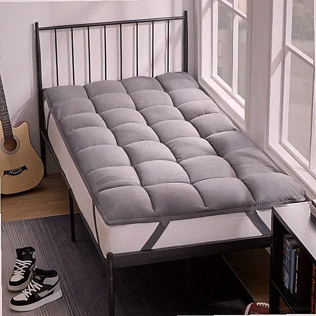 SLEEP ZONE Cooling Mattress Topper Twin Size Quilted Fitted Mattress Pad Cove...