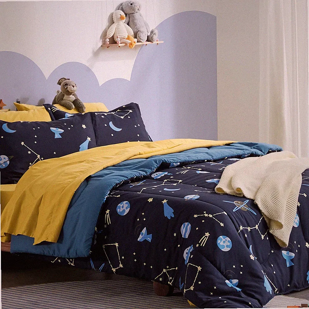 SLEEP ZONE Kids Bedding Comforter Set Full/Queen Size - Super Cute & Soft Kid...