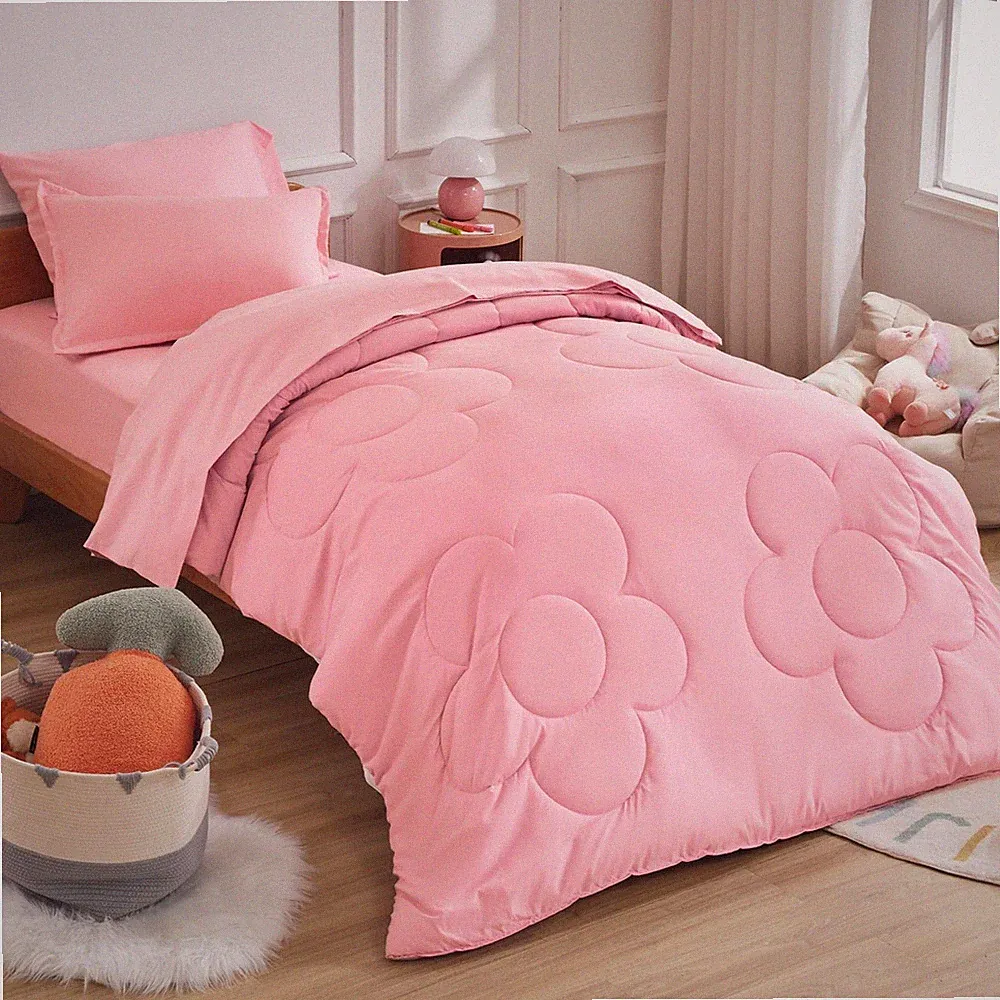 SLEEP ZONE Kids Pink Bedding Comforter Set Full/Queen Size - Super Cute & Sof...