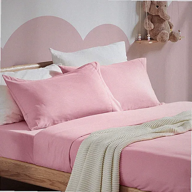 SLEEP ZONE Kids Queen Bed Sheets Set 4-Piece (4-Piece Set), Ballet Pink