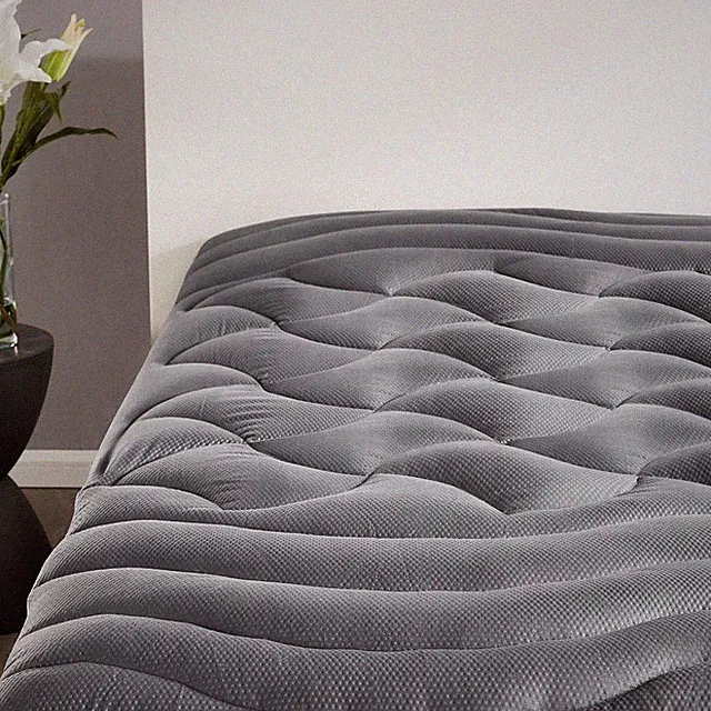 SLEEP ZONE King Mattress Topper, Cooling Cover for hot King, Grey