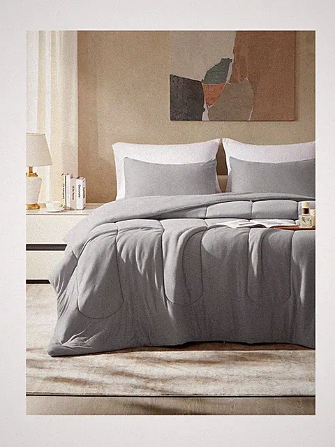 SLEEP ZONE Knitted Comforter Set, All Season, Skin-Friendly, Soft, ... Fast Ship