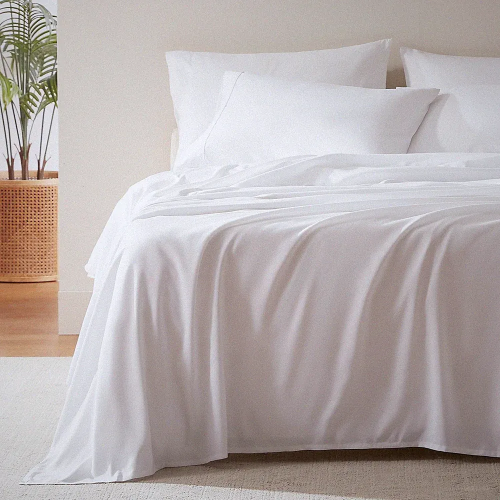 SLEEP ZONE Nanotex® Super Soft Cooling Full Size Bed Sheets Set 4 Piece - Easy C