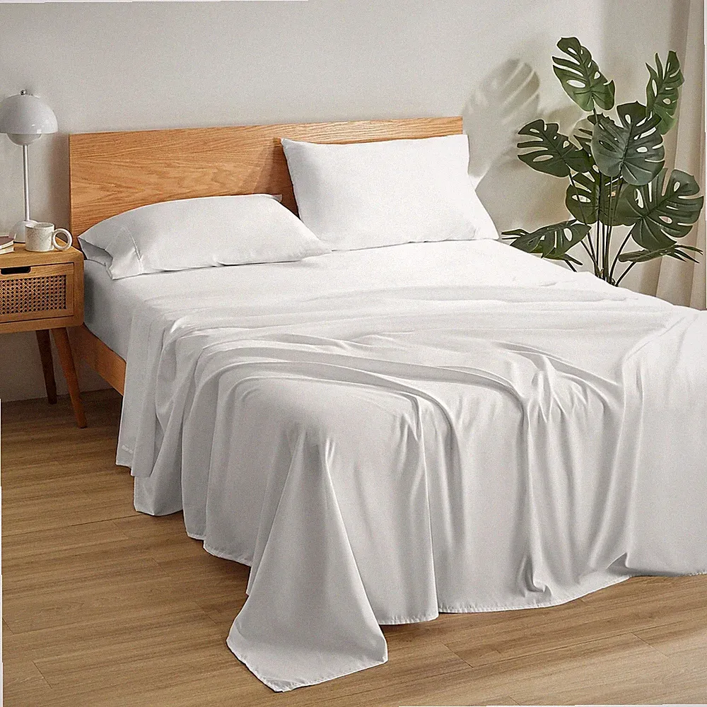 SLEEP ZONE Queen Sheets White - Super Soft Sheets for Queen Size Bed, 4 Piece...
