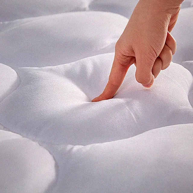 SLEEP ZONE Quilted Fitted Twin Mattress Pad Cover - Soft Fluffy Pillow Bed Mattr