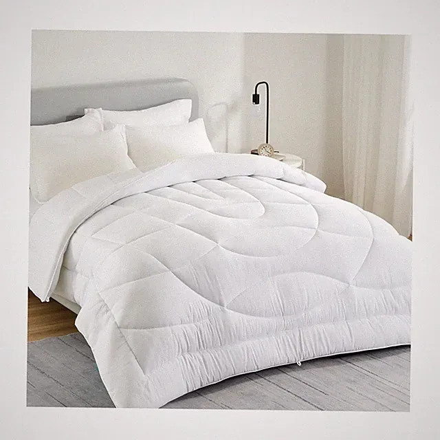 SLEEP ZONE Reversible Queen Size Cooling Comforter, Soft Breathable Bedding D...