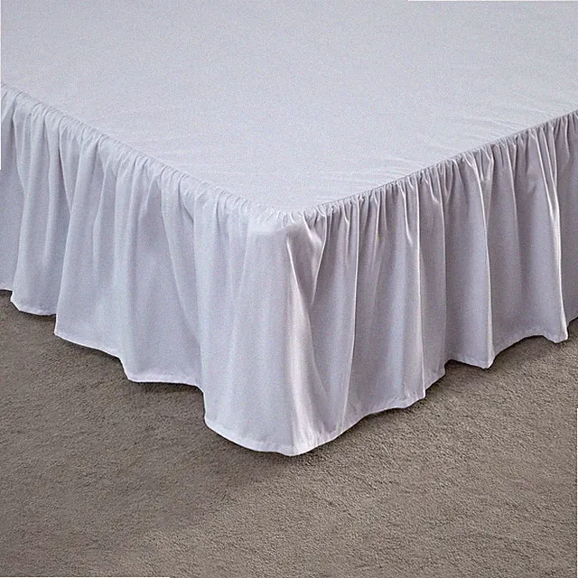 SLEEP ZONE Ruffled Bed Skirts King Size, Anti-Static Bedskirt Dust Ruffles wi...