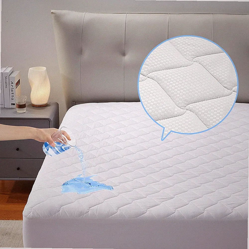 SLEEP ZONE Waterproof Mattress Protector Pad Twin Machine Washable, Breathabl...