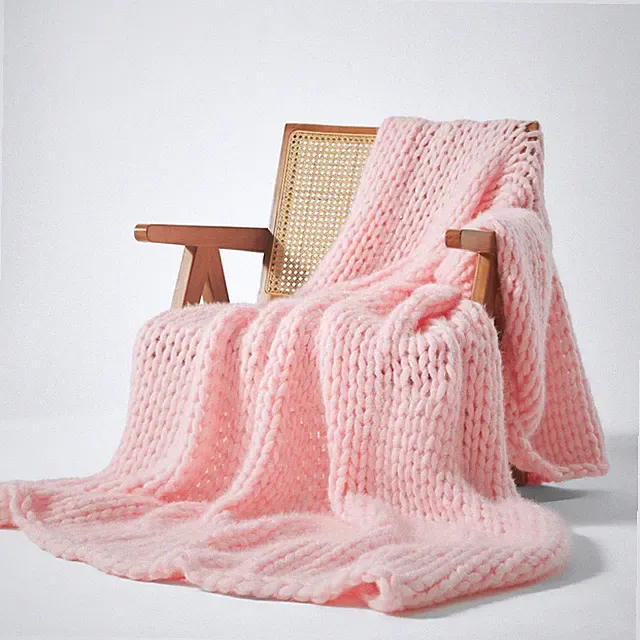 Throw Blanket for Couch - Chunky Knit Hollow Blanket, Throw Blankets for Bed,...