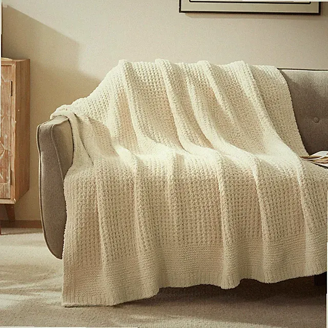 Throw Blankets for Couch, Waffle Weave Blanket Soft Cozy Lightweight Warm Dec...